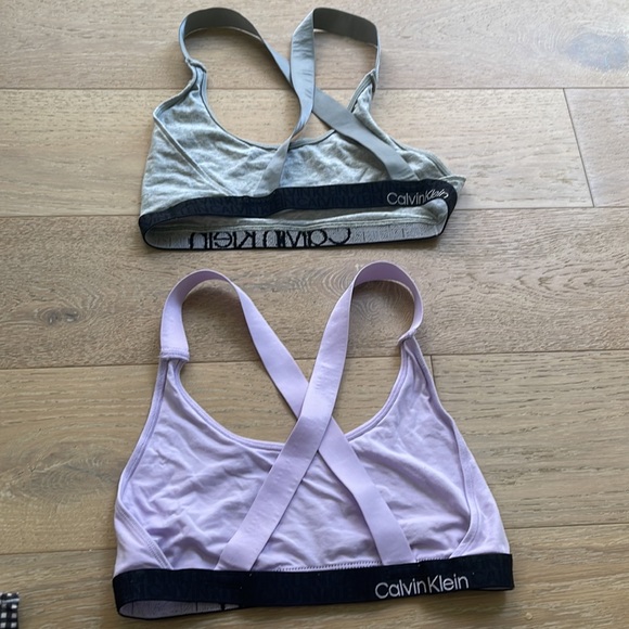 Calvin Klein Women's Reconsidered Comfort Unlined Bralette Set of Two Medium - Picture 3 of 4